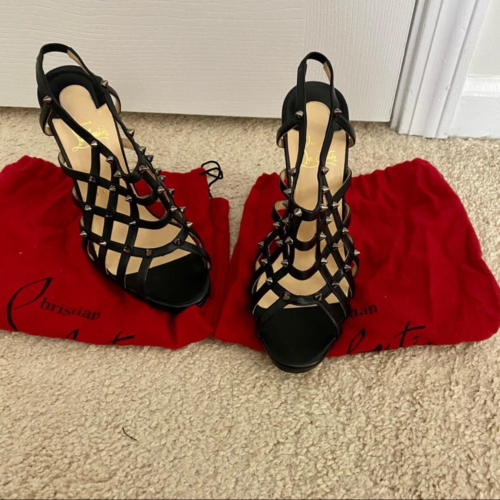 Christian Louboutin Guinievre 120mm Black/Dk Gun